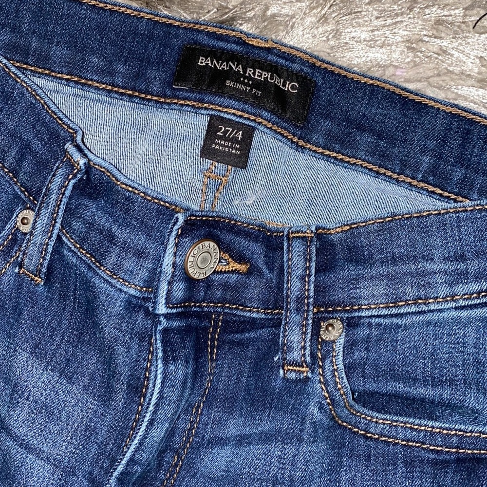 Size 4 / 27 Banana Republic Skinny Jeans SuperNice - Picture 3 of 4